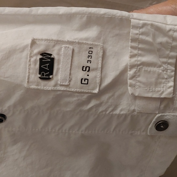 NEW Women's G-Star Raw Originals 3301 White Denim Biker Utility Jacket - Picture 14 of 14